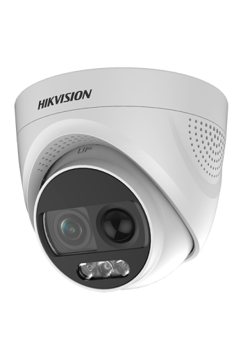 Camera ColorVU AnalogHD 2MP cu PIR si alarma incorporata, lentila 2.8mm, lumina alba 20 m - HIKVISION DS-2CE72DFT-PIRXOF28