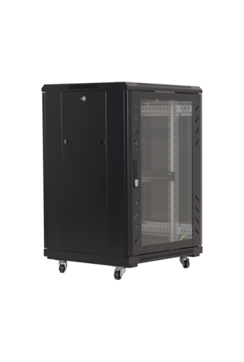 Rack podea 18U 19' 600x800, capacitate incarcare 500 Kg, negru - ASYTECH Networking ASY-18U-6080E