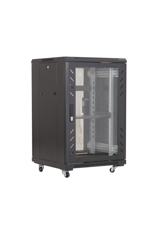 Rack podea 22U 19' 600x600, capacitate incarcare 500 Kg, negru - ASYTECH Networking ASY-22U-6060E
