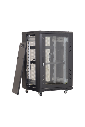 Rack podea 22U 19' 600x600, capacitate incarcare 500 Kg, negru - ASYTECH Networking ASY-22U-6060E
