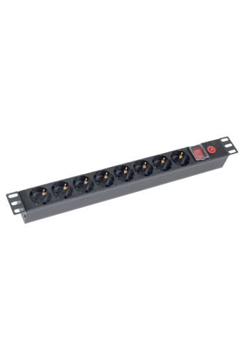 PDU 8 prize Shuko, 19'', 1U, aluminiu cu protectie - ASYTECH Networking ASY-PDU-8