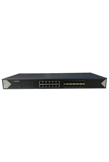 Switch 24 porturi gigabit, 12 porturi RJ45 + 12 porturi SFP - Hikvision DS-3E0524TF