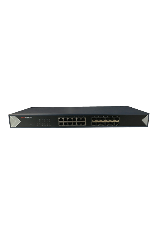 Switch 24 porturi gigabit, 12 porturi RJ45 + 12 porturi SFP - Hikvision DS-3E0524TF