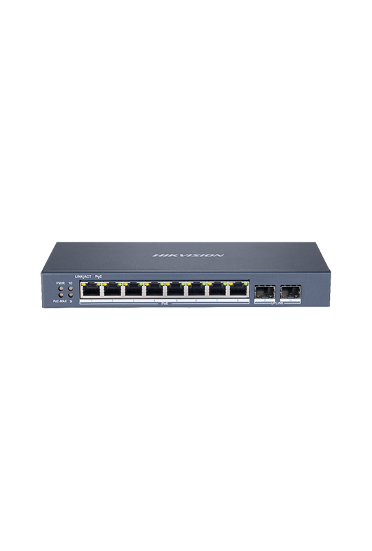 Switch 8 porturi Gigabit PoE, 2 port SFP uplink, SMART Management - HIKVISION DS-3E1510P-SI