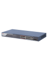 Switch 16 porturi PoE 100Mbps, 2 port uplink Gigabit, SMART Management - HIKVISION DS-3E1318P-EI