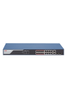 Switch 16 porturi PoE 100Mbps, 2 port uplink Gigabit, SMART Management - HIKVISION DS-3E1318P-EI
