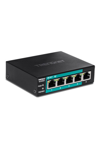 Switch 4 porturi Fast Ethernet Long Range 250m PoE+ 60W, 1 port Fast Ethernet - TRENDnet TE-FP051