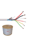 Cablu de alarma 6 fire ecranate + alimentare 2x0.75, cupru integral, 500m 6CUEF+2x0.75-T