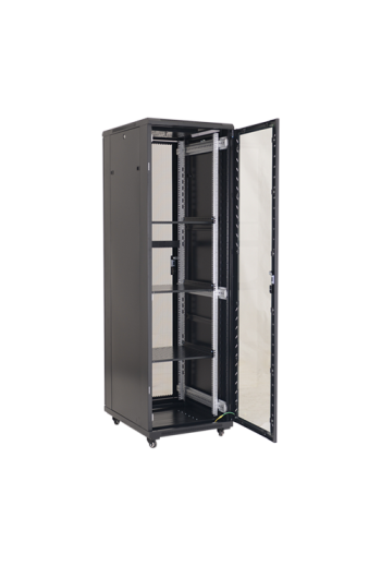 Rack podea 47U 19' 800x1000, capacitate incarcare 800 Kg, negru - ASYTECH Networking ASY-47U-8010S