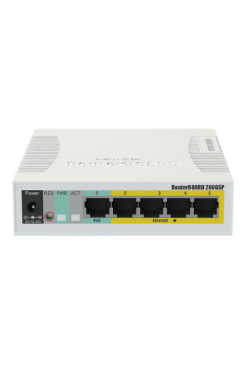 Smart Switch 5 x Gigabit (4 x PoE), 1 x SFP - Mikrotik CSS106-1G-4P-1S