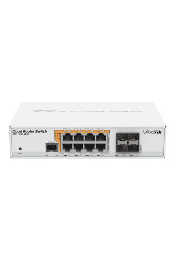 Management Switch, 8 x Gigabit cu PoE-out, 4 x SFP - Mikrotik CRS112-8P-4S-IN