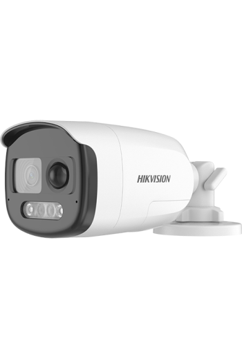 Camera AnalogHD ColorVu 2MP cu PIR si alarma incorporata, lentila 2.8mm, lumina alba 40 m, Audio - HIKVISION DS-2CE12DF3T-PIRXOS