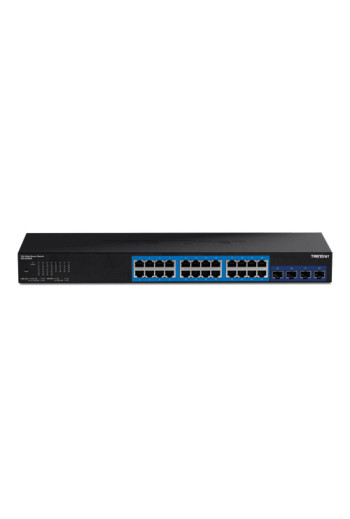 Switch Web Smart Management 24 porturi Gigabit, 4 porturi SFP+ 10G - TRENDnet TEG-30284