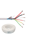 Cablu de alarma 6 fire ecranate + alimentare 2x0.75, cupru integral, 100m 6CUEF+2x0.75
