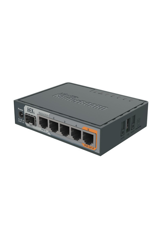 Router hEX S, 5 x Gigabit, 1 xSFP, RouterOS L4 - Mikrotik RB760iGS