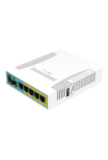 Router hEX PoE, 5 x Gigabit 4 PoE, 1 x SFP, RouterOS L4 - Mikrotik RB960PGS