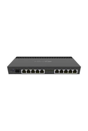 Router 10 x Gigabit, 1 x SFP+ 10Gbps, 1 x PoE, RouterOS L5, 1U - Mikrotik RB4011iGS+RM