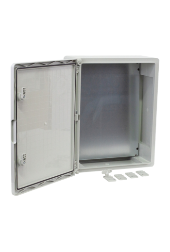 Cutie distributie IP65 din ABS gri, usa mata, placa metalica, 400x500x175 mm PP3003