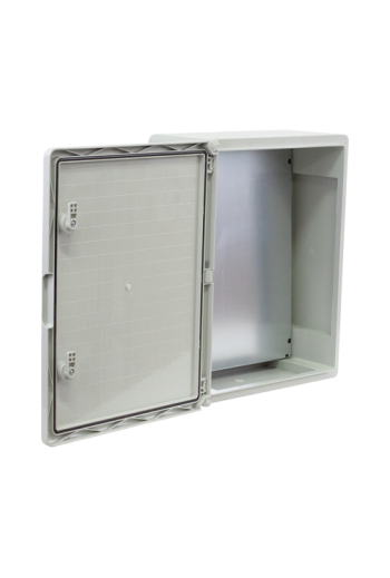 Cutie distributie IP65 din ABS gri, usa mata, placa metalica, 400x500x175 mm PP3003