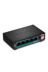 Switch 4 porturi Gigabit Long Range 200m PoE+, 1 port Gigabit - TRENDnet TPE-LG50