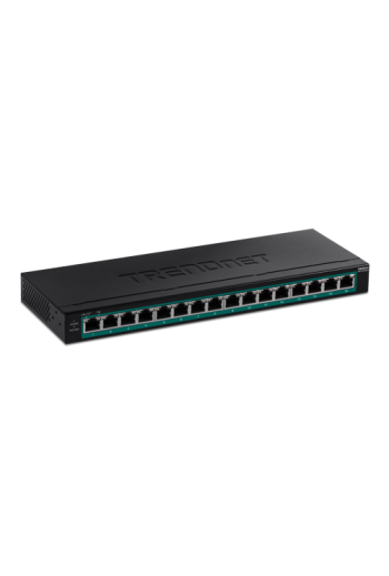 Switch 16 porturi Gigabit PoE/PoE+ 123W - TRENDnet TPE-TG160H