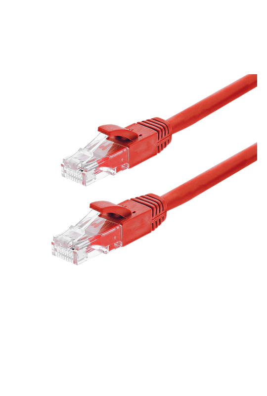 Patch cord Gigabit UTP cat6, LSZH, 0.25m, rosu - ASYTECH Networking TSY-PC-UTP6-025M-R