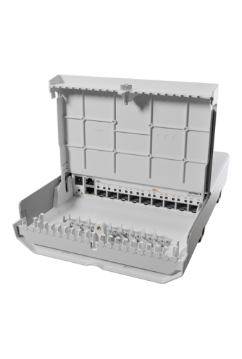 Switch netFiber 9, 4 x SFP+ 10G, 5 x SFP 1G, 1 x Gigabit (PoE-In), outdoor - MikroTik CRS310-1G-5S-4S+OUT