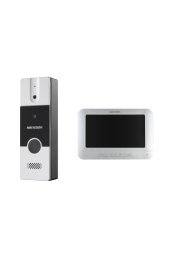 Kit videointerfon analogic 7'', conectare 4 fire - HIKVISION DS-KIS202T