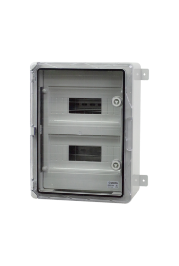 Cutie modulara IP65 din ABS gri, usa transparenta, 2 x 12 module, 300x400x170 mm PP3114