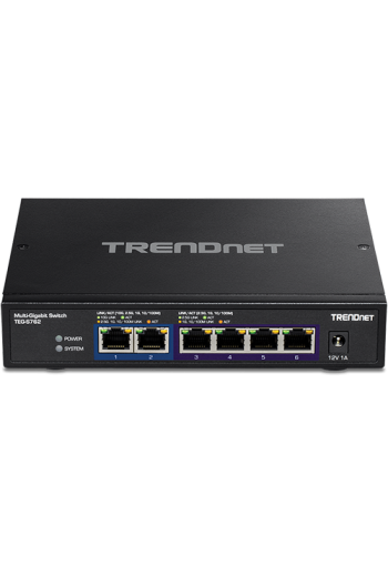Switch 6 porturi, 4 x 2.5G si 2 x 10G , Fanless - TRENDnet TEG-S762