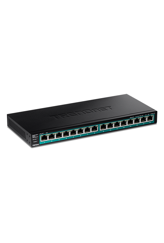 Switch 16 porturi Gigabit PoE/PoE+ 120W - TRENDnet TPE-TG161H