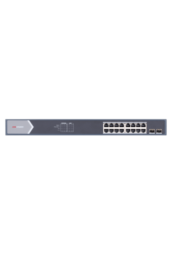 Switch 16 porturi gigabit PoE,  2 porturi SFP, Smart Management - HIKVISION DS-3E1518P-SI