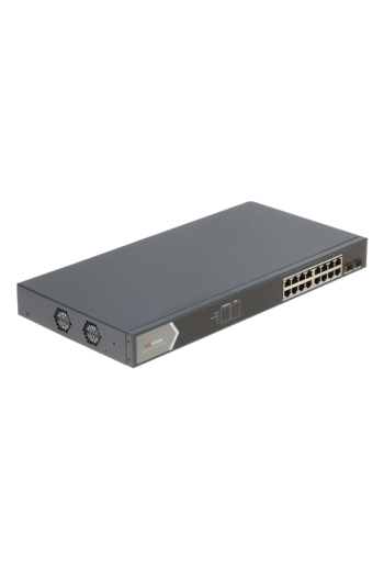 Switch 16 porturi gigabit PoE,  2 porturi SFP, Smart Management - HIKVISION DS-3E1518P-SI