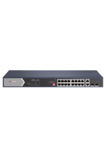 Switch 16 porturi PoE Gigabit fara management, 4 x Hi PoE, 2 x RJ45/SFP uplink Gigabit  - HIKVISION DS-3E0520HP-E