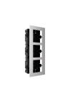 Rama montaj ingropat din otel inoxidabil, 3 module, pentru Interfon modular - HIKVISION DS-KD-ACF3-S