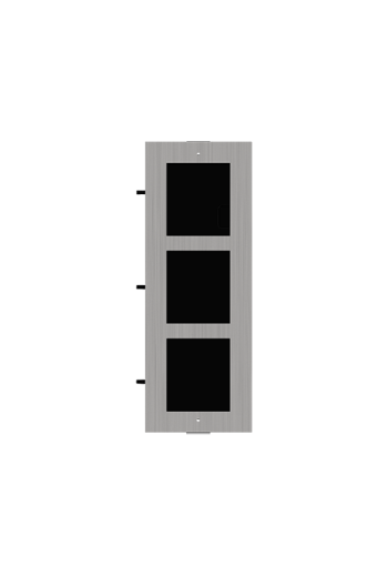 Rama montaj ingropat din otel inoxidabil, 3 module, pentru Interfon modular - HIKVISION DS-KD-ACF3-S