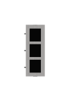 Rama montaj ingropat din otel inoxidabil, 3 module, pentru Interfon modular - HIKVISION DS-KD-ACF3-S