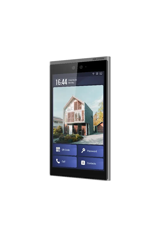 Videointerfon TCP/IP, 10.1' touch screen, 2x2MP, Recunoastere Faciala, Card, Alarma - HIKVISION DS-KD9633-WBE6