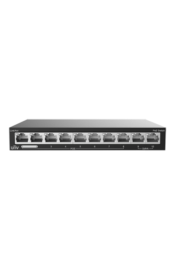 Switch 8 porturi PoE, 2 porturi uplink RJ45 - UNV NSW2020-10T-POE-IN