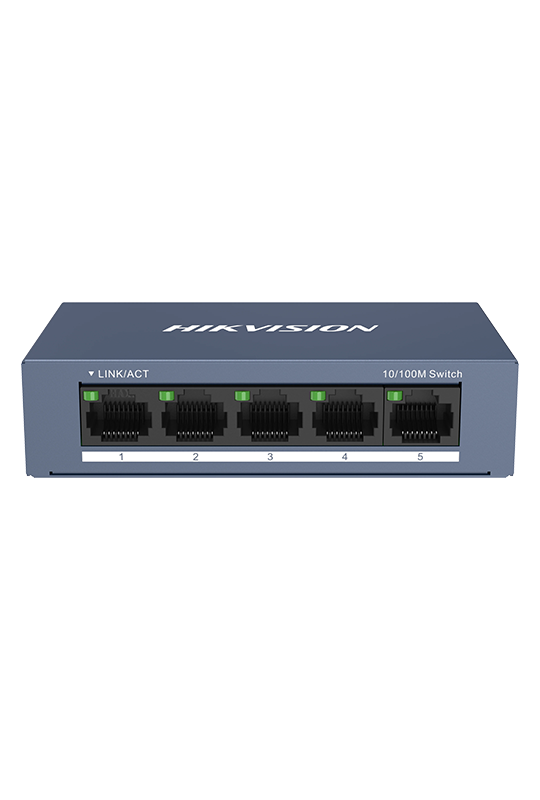 Switch 5 porturi 10/100 Mbps RJ45 - HIKVISION DS-3E0105-O