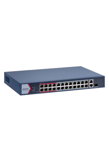 Switch 24 porturi PoE 100Mbps, 1 x Gigabit RJ45, 1 x Gigabit combo, Management - HIKVISION DS-3E1326P-EI-M