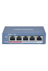 Switch 4 porturi 100 Mb PoE, 1 port uplink RJ45 100 Mb, SMART Management - HIKVISION DS-3E1105P-EI-M