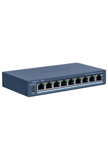 Switch 8 porturi PoE, 1 port uplink RJ45, Management - HIKVISION DS-3E1309P-EI-M
