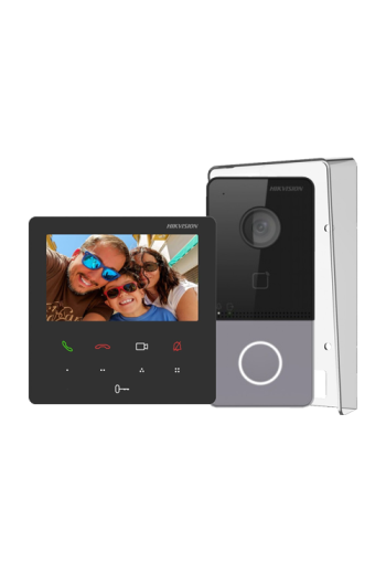 KIT  videointerfon pentru 1 familie, Wi-Fi 2.4Ghz, monitor 4.3 inch - HIKVISION DS-KIS606-P