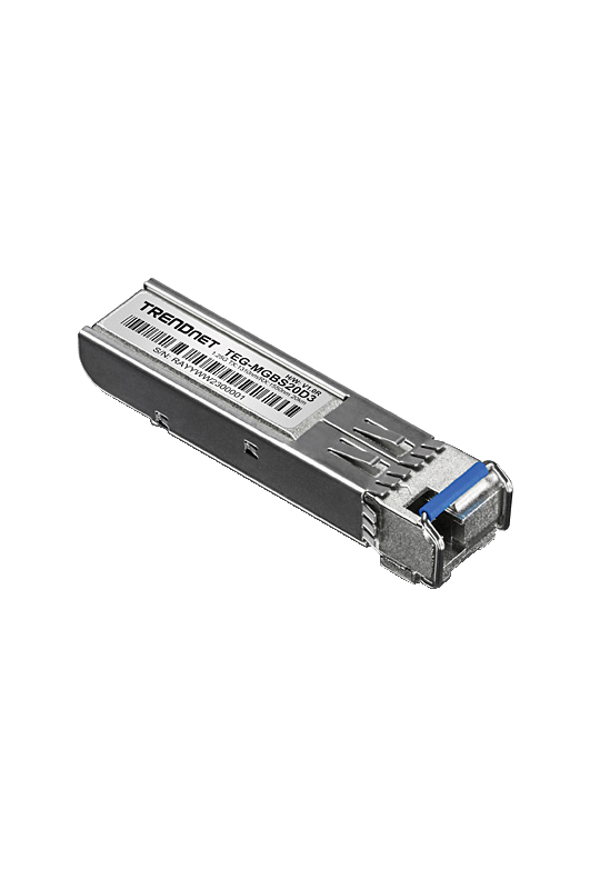 Modul SFP Dual Wavelength Single-Mode Simplex LC, 1.25G, TX:1310nm/RX:1550nm, 20Km - TRENDnet TEG-MGBS20D3