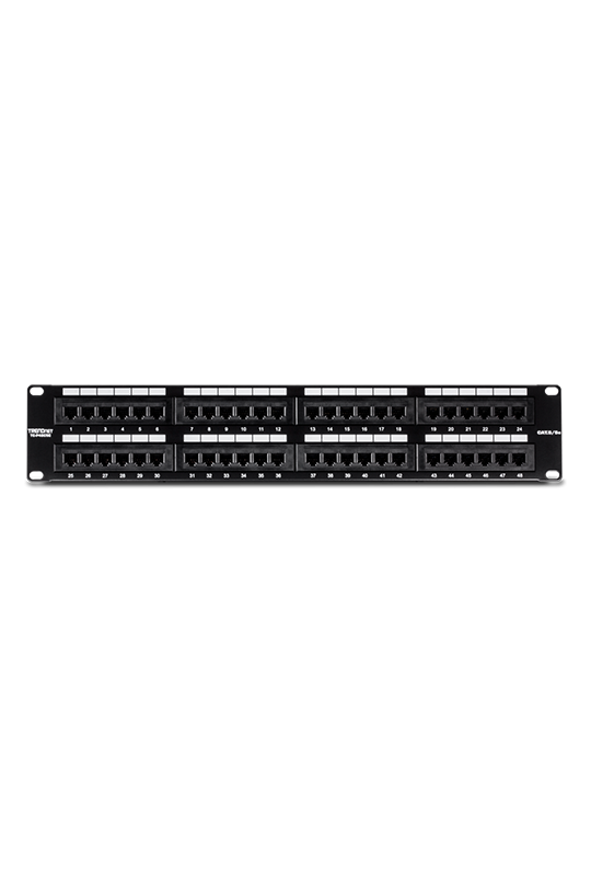 Patch Panel 48 porturi RJ45 UTP 19', Cat5/5e - TRENDnet TC-P48C5E