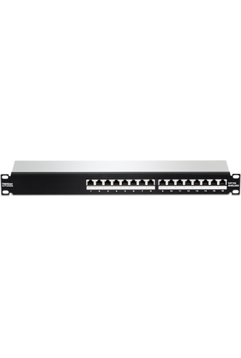 Patch Panel 16 porturi RJ45 UTP, Cat6a, Ecranat, 1U - TRENDnet TC-P16C6AS