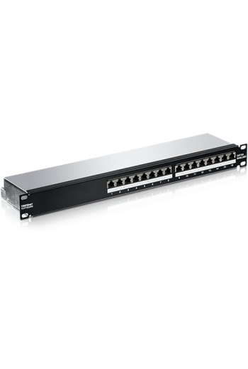 Patch Panel 16 porturi RJ45 UTP, Cat6a, Ecranat, 1U - TRENDnet TC-P16C6AS