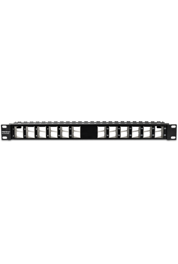 Patch Panel ecranat 24 porturi blank keystone inclinate 1U - TRENDnet TC-KP24SA