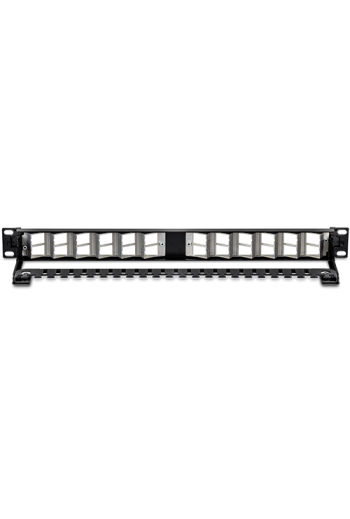 Patch Panel ecranat 24 porturi blank keystone inclinate 1U - TRENDnet TC-KP24SA